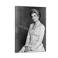 WENHUIMM Diana, Princess of Wales Portrait Vintage Poster (6) Home Living Room Bedroom Decoration Gift Printing Art Poster Frame-style 16x24inch(40x60cm)