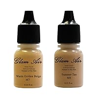 Glam Air Airbrush Water-based Foundation in Set of 2 Assorted Medium Matte Shades (For Normal to Oily Medium Skin)