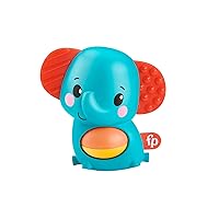 Fisher-Price Busy Buddies Elephant - Soft Chewy Ears, Multi-colored Roller Tummy, Fun Rattlesnake Sounds, For Babies 6 Months and Up