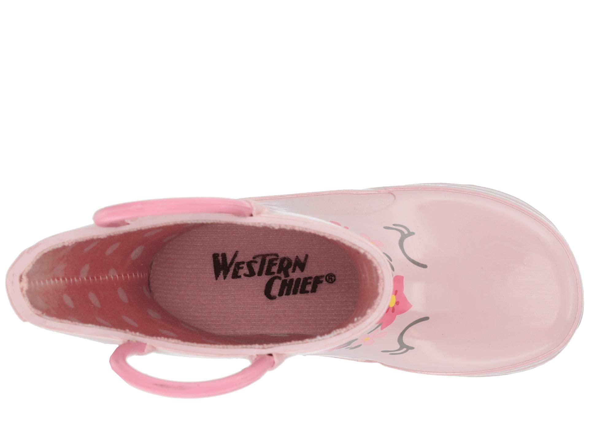 Western Chief Kids Waterproof Printed Rain Boot with Easy Pull on Handles