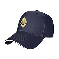 ETH-Gold-Icon Vintage Trucker Hat Baseball Caps Adjustable Dad Sun Hat for Men and Women Black