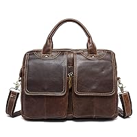 Classic Leather Briefcase – Genuine Top-Grain Leather Business Bag for Discerning Professionals