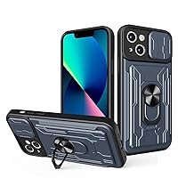 Case for Samsung Galaxy S22/S22+/S22 Ultra, Military Grade Shockproof Case Enhanced Metal Ring Holder Stand Magnet Mount Hard PC,Gray,S22 Ultra 6.8