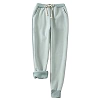 Flygo Women's Fleece Joggers Pants Closed-Bottom Tapered Workout Running Active Sweatpants