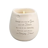 Pavilion - Amazing Friend 8 oz Bereavement Candle, Memorial Gifts for Loss of Mother Father Friend Loved One, Remembrance, Condolences, Sympathy, 1 Count, Cream