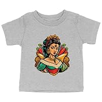 Princess Graphic Baby Jersey T-Shirt - Beautiful Baby T-Shirt - Portrait T-Shirt for Babies