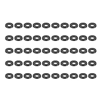 Nylon Flat Washers 3mm ID, 7mm OD, 1mm Thick M3 Sealing Gaskets Round Spacers-Applications for Faucet Valve Water Pipe Hose Bolt-[Qty 50 Black]