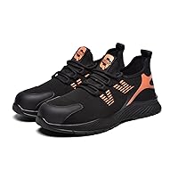 Men's Fashion Steel Toe Sneakers Breathable and Lightweight Safety Construction Work Shoes