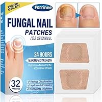 Farrinne Toenail Fûngus Treatment, 32Pcs Nail Repair Treatment Extra Strength, Restores Health Appearance of Discolored or Damaged Nails, Comfortable & Convenient