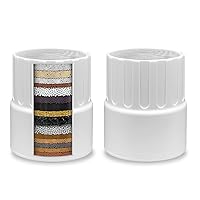 2-PACK Replacement Shower Head Filter Cartridge Compatible for JOLIE Handheld Shower Head,15 Stage Water Softener Filters for Hard Water Reduces Chlorine,Fluoride,Harmful Substance