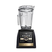 A3500 Ascent Series Gold Label Smart Blender, Professional-Grade, 64 oz. Low-Profile Container, Matte Navy with Gold Accents