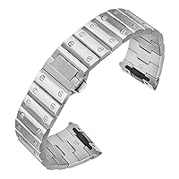 Solid Stainless Steel Watch Band for cartier santos wssa0010 watchband men's wristband bracelet 21mm quick release watches strap
