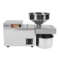 Automatic Oil Extractor, No Oil Frying, High Hardness, Easy Operation, Automatic Oil Press for Commercial Use (US Plug 110V)