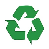 Recycling Symbol green vinyl cut-out sticker 4.5