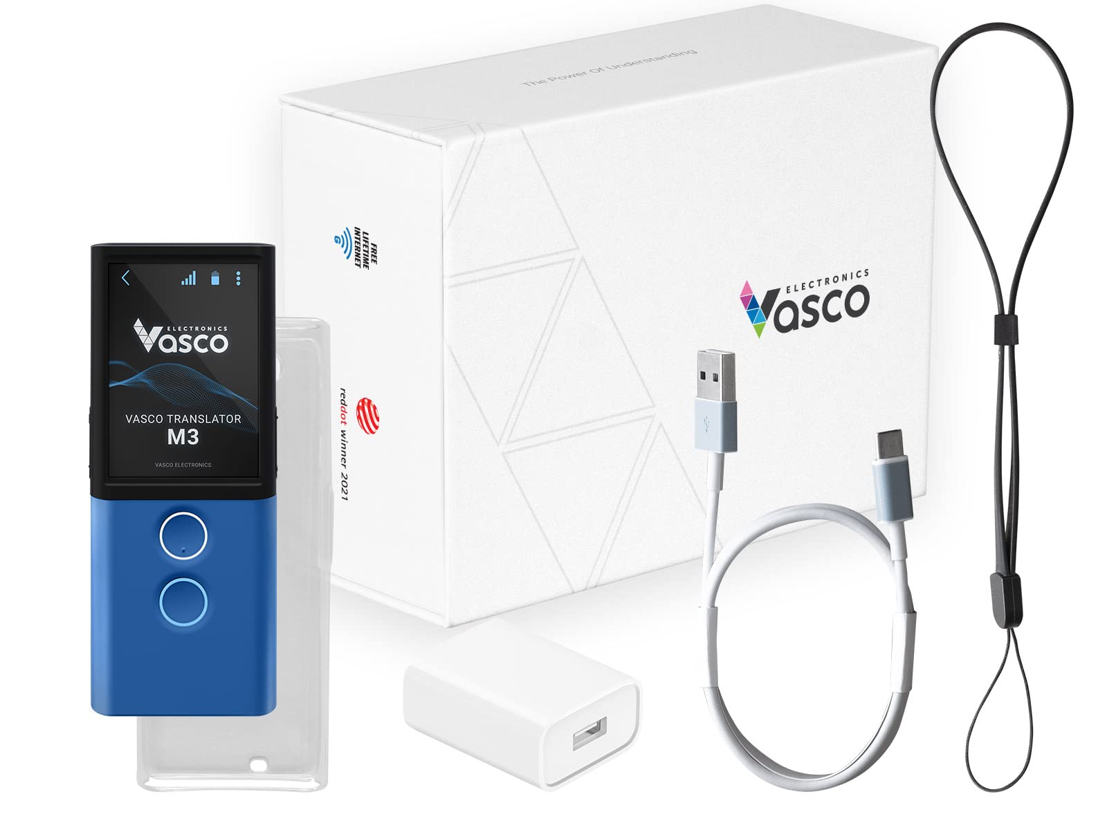 Vasco M3 Language Translator Device | The Only Translator with Free and Unlimited Internet in 200 Countries | Photo Translation | European Brand