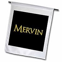 3dRose Mervin known baby boy name in the USA. Yellow, black charm gift - Flags (fl_355721_1)