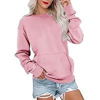 Women's Long Sleeve Sweatshirt Casual Crewneck Oversized Pullover Hoodies Fall Tops