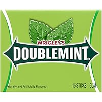 Doublemint Sugarfree Chewing Gum, Single Pack (15 Pieces)