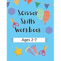 Scissor Skills Learn How to Cut Activity Workbook for Kids: 8.5x11 in. Glossy Finish. Eye and Hand Coordination Learning Book