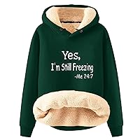Women's Dressy Tops Fashion Hooded Solid Colour Sweatshirt Padded Thickened Warm Loose Pullover Sweatshirt, S-3XL