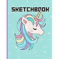 Unicorn Sketchbook for Girls - Doodle, Draw, Sketch in this 8.5