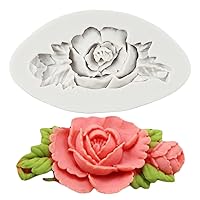 Flower Silicone Molds Rose Flower Silicone Fondant Mold for Cupcake Topper Cake Decoration Chocolate Candy Polymer Clay Gum Paste