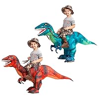 GOOSH 48 INCH Inflatable Dinosaur Costume for Kids Halloween Costumes Boys Girls Funny Blow up Costume for Halloween Party Cosplay