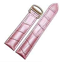 16mm 18mm 20mm Crocodile skin pattern Leather Watch Band Strap buckle For Cartier tank