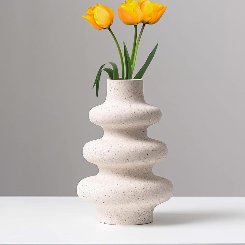 Mua GMFINE Ceramic Vase, Modern Unique Matte Decorative Flower ...