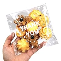 Artboil 200pcs Clear Self Adhesive Treat Bag Cellophane Bag Cookie Bag, Party Favor Bag for Bakery, Candy, Cookie (5.5