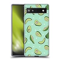 Head Case Designs Officially Licensed Andrea Lauren Design Avocado Food Pattern Soft Gel Case Compatible with Google Pixel 6a