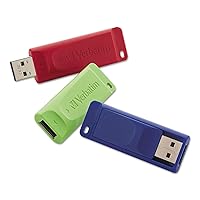 Verbatim 32GB Store 'n' Go USB Flash Drive - PC / Mac Compatible - 3pk - Red, Blue, Green