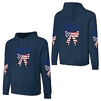 Anerican Flag Bowknot Unisex Hoodies Casual Graphic Pullover Hooded Sweatshirt Long Sleeve With Pocket