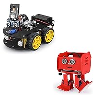 ELEGOO UNO R3 Project Smart Robot Car Kit V4 Penguin Bot Biped Robot Kit (Red)