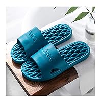 Home Bath Shoes Home Bathroom Slippers Summer Indoor Home Shoes for Men and Women Household Soft Bottom Bath Sandals and Slippers Slipper (Color : Blue, Size : 40-41)