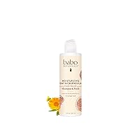 Babo Botanicals Moisturizing Oat & Calendula 2-in-1 Shampoo & Wash - For Dry or Sensitive Skin - For all ages - Lightly Scented - Vegan - 8 Fl Oz