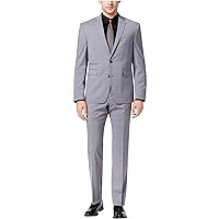 Vince Camuto Mens Slim-Fit Windowpane Two Button Formal Suit