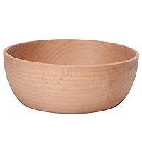 Beech Wood Round Bowl for Serving Salad Fruit Snacks More Ideal for Home and Kitchen Use Stylish and Lasting Wooden Bowl(Small Size)