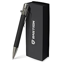 BASTION® Luxury Carbon Fiber Bolt Action Pen, Durable Professional Ballpoint Pen for Travel, School and Work Birthday Gift Idea - Stainless Steel