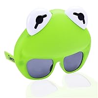 Sun-Staches Official Muppets Sunglasses | Kermit, Miss Piggy or Animal Costume Accessory Mask | UV 400 | One Size Fits Most