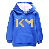 Kids Kylian Mbappe Casual Loose Fit Sweatshirts Boys Winter Comfy Fleece Soccer Stars Sweaters Hoodies Size 3-16Y