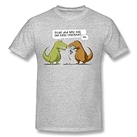 Funny Dinosaur Dude Did You Eat The Last Unicorn T Shirts for Men Gray