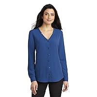 Port Authority Women's Long Sleeve Button-Front Blouse