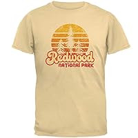 National Park Retro 70s Sunset Redwood Mens T Shirt