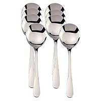RSVP Monty's Stainless Steel Soup Spoons - Set of 8