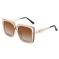 FEISEDY Trendy Polarized Cateye Sunglasses Womens Vintage Oversized Square Sunglasses UV400 Protection B0003