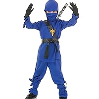Underwraps Costumes Children's Blue Ninja Costume, Medium 6-8 Childrens Costume