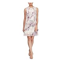 S.L. Fashions Women's Sleeveless Cutout Pearl Neck Dress