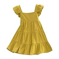 Toddler Girls Children Round Neck Sleeveless Dress Lace Puffy Dresses Party Wedding Prom Dresses for