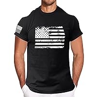 USA Athletic Shirt America Crop top Muscle Shirts Men uv Shirts for Men Short Sleeve Mens Crewneck Tshirts Multipack